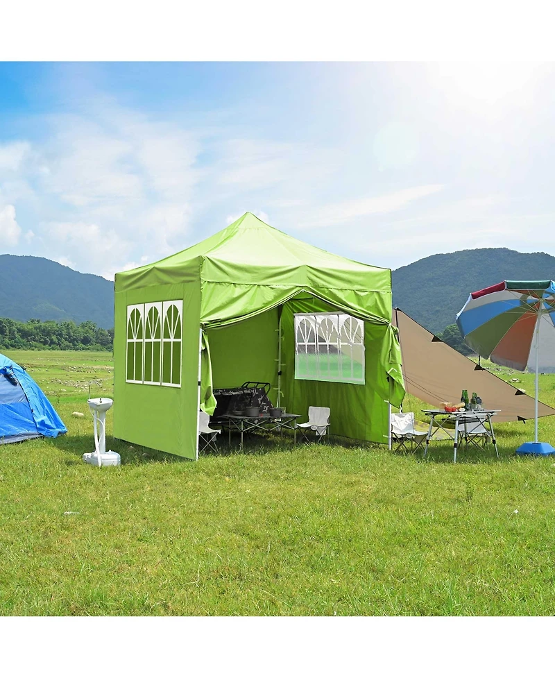 Instahibit 1080D 120g Privacy Sidewall Zipper UV30+ Fits 10x10fr Canopy 2 Pieces