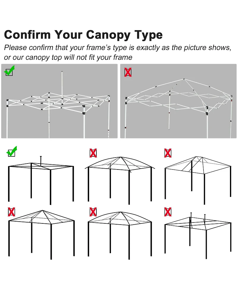 InstaHibit 10x10 Ft Pop up Canopy Top with 4 Sand Weight Bags Beach Yard Party