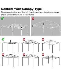InstaHibit 10x10 Ft Pop up Canopy Top with 4 Sand Weight Bags Beach Yard Party