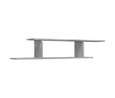 vidaXL Wall-Mounted Tv Shelf Concrete Gray 49.2"x7.1"x9.1" Engineered Wood