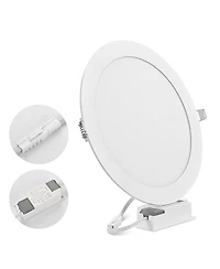 8" Led Recessed Ceiling Panel Down Light Round 3 Color Slim Spot Lamp 6 Pack