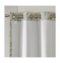 SunSmart Julie Botanical Blackout Curtain Panel for Bedroom, Grommet Top Single Living Room, Width 50 length 95 inches, Yellow Window Pane
