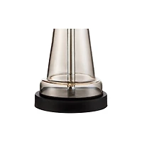360 Lighting Dalia 27" Tall Traditional Table Lamp Champagne Glass Single Living Room Bedroom Bedside Nightstand House Office