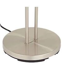 360 Lighting Canby Modern Torchiere Floor Lamp with Side Light 72" Tall Brushed Nickel Dimmable Led for Living Room Reading Bedroom Office House