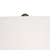 360 Lighting Spenser Vintage Floor Lamp 58" Tall Brushed Antique Brass Metal Off White Linen Drum Shade for Living Room Bedroom Office House Home