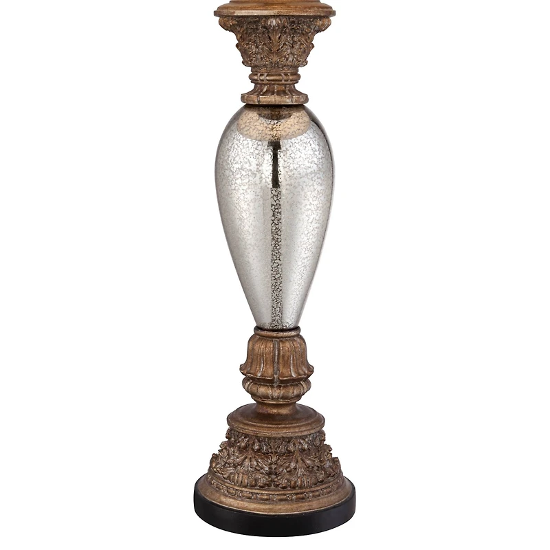 Barnes and Ivy Alsace 32 1/2" Tall Large Traditional End Table Lamp Gold Silver Mercury Glass Single Living Room Bedroom Bedside