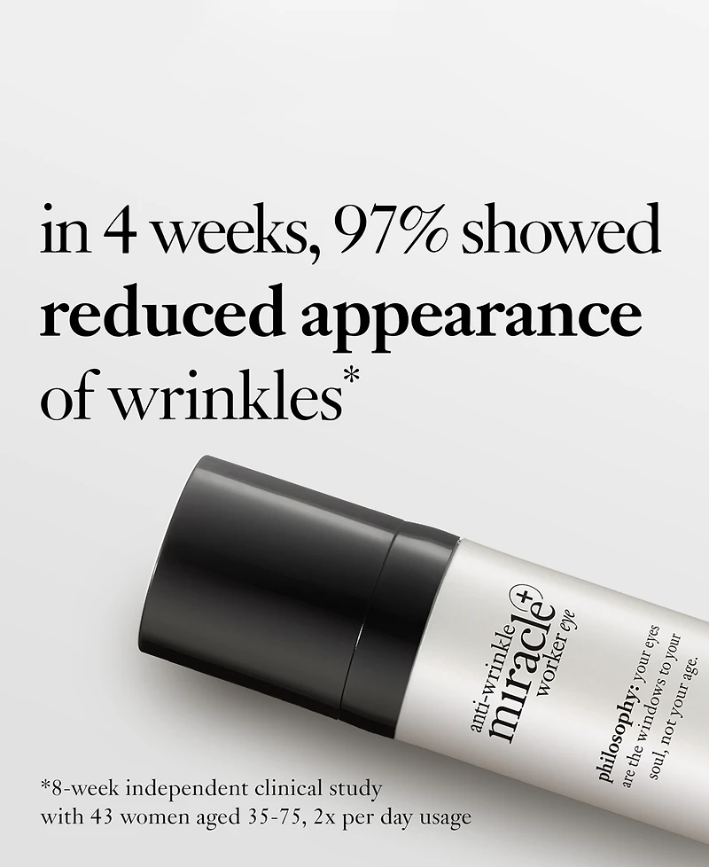 philosophy Anti-Wrinkle Miracle Worker+ Line-Correcting Eye Cream, 0.5-oz.