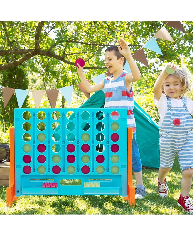 Wall Mounted or Tabletop Giant 4 a Row Jumbo 4-to-Score Connect Game Set