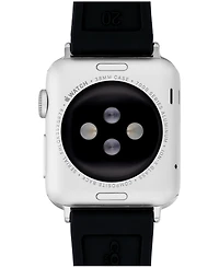 Coach Women's Black Floral Print Silicone Strap for Apple Watch 38mm, 40mm, 41mm