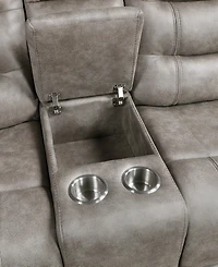 Homelegance White Label Gabi 77" Double Reclining Love Seat with Center Console