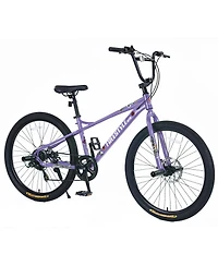 Streamdale Freestyle Mtb Bike, 26", Purple, 7-Speed Shimano, Double Disc