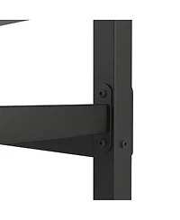 Simplie Fun Queen Metal Platform Bed with Headboard and Footboard