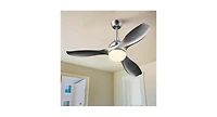 Slickblue Modern 48" Ceiling Fan with Dimmable Led Light and Remote Control Reversible Blades-Silver