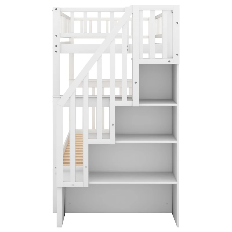 Streamdale Twin Over Bunk Bed With Trundle And Storage