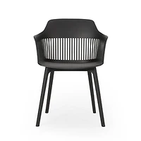 Simplie Fun Durable and Stylish Plastic Outdoor Chair Set with Modern Vibe