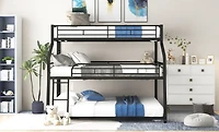Streamdale Triple Bunk Bed with Ladder and Guardrails