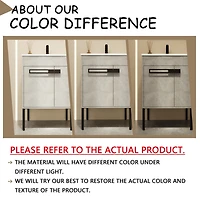 24" Bathroom Vanity, Freestanding or Floating Optional