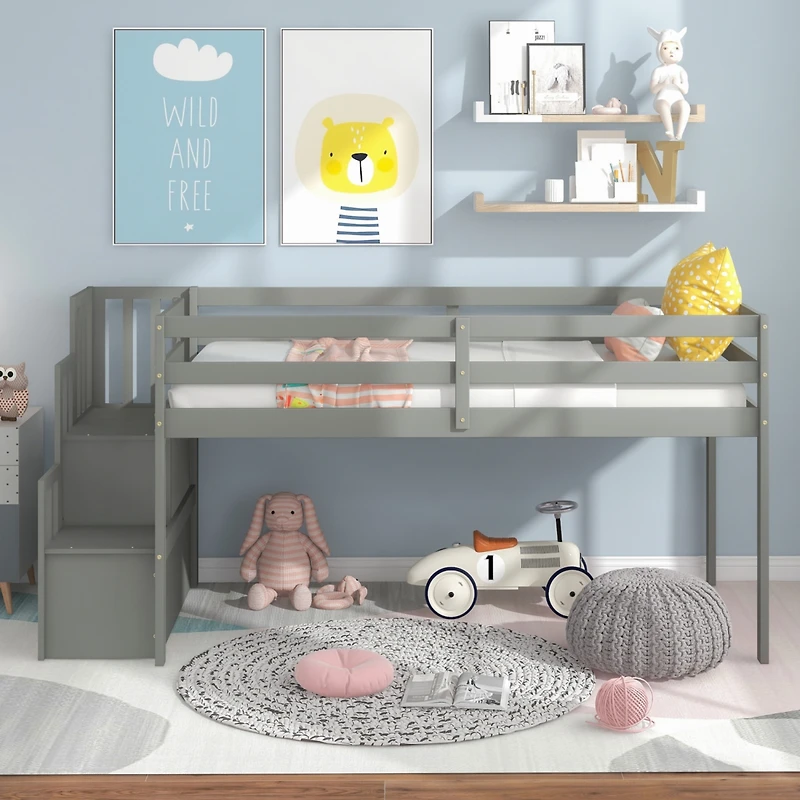 Streamdale Loft Bed With Staircase