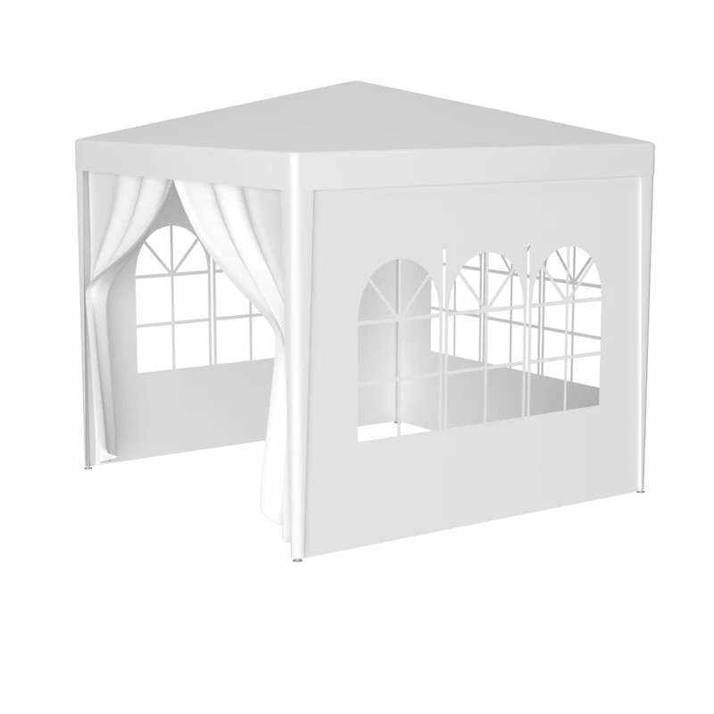 10'x10' Party Tent Outdoor Heavy Duty Gazebo Wedding Canopy + 4 Removable Walls