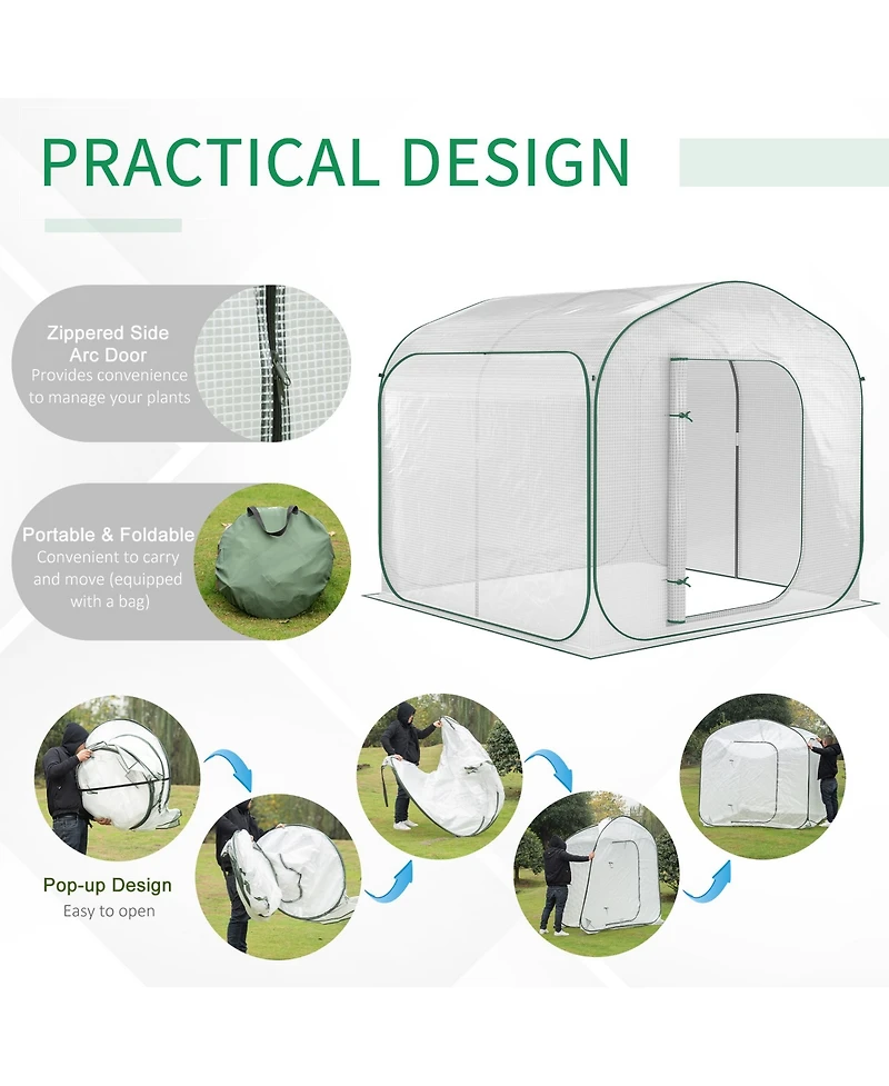 Portable Pop-Up Greenhouse for Plant Protection