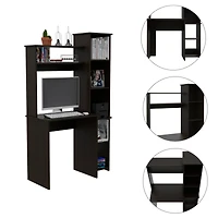 Streamdale Marston 6-Shelf Writing Desk With Built-In Bookcase Wengue