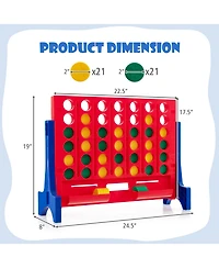 Wall Mounted or Tabletop Giant 4 a Row Jumbo 4-to-Score Connect Game Set