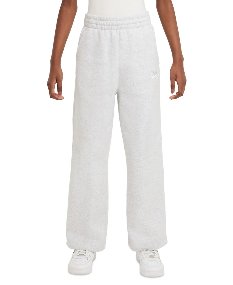 Nike Big Girls Sportswear Club Fleece Wide-Leg Sweatpants