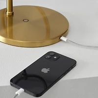 Nova Modern Hoops Dimmable Led Gold Table Lamp (24" )