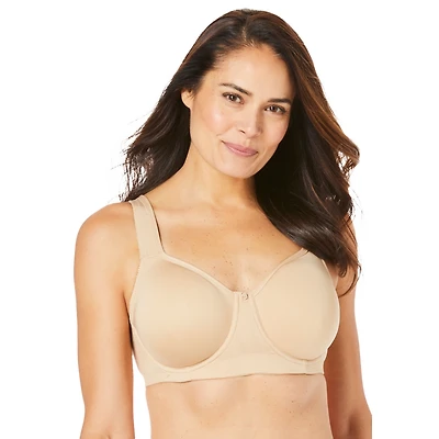 Comfort Choice Women's Underwire Microfiber T-Shirt Bra
