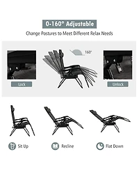 Inolait Outdoor Folding Zero Gravity Reclining Lounge Chair