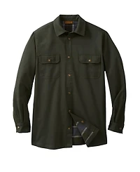Boulder Creek Men's by KingSize Flannel-Lined Twill Shirt Jacket