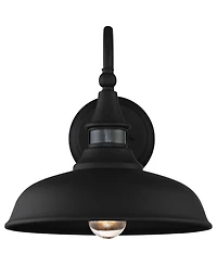 John Timberland Gough Rustic Industrial Farmhouse Outdoor Barn Light Fixture Texturized Black Dusk To Dawn Motion Sensor Dark Sky 12 1/2" for Ext