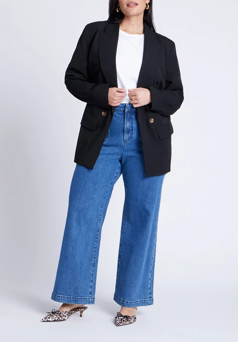 Eloquii Women's Long Relaxed Blazer