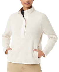 Bass Outdoor Women's Mixed-Media Mock-Neck Sweatshirt