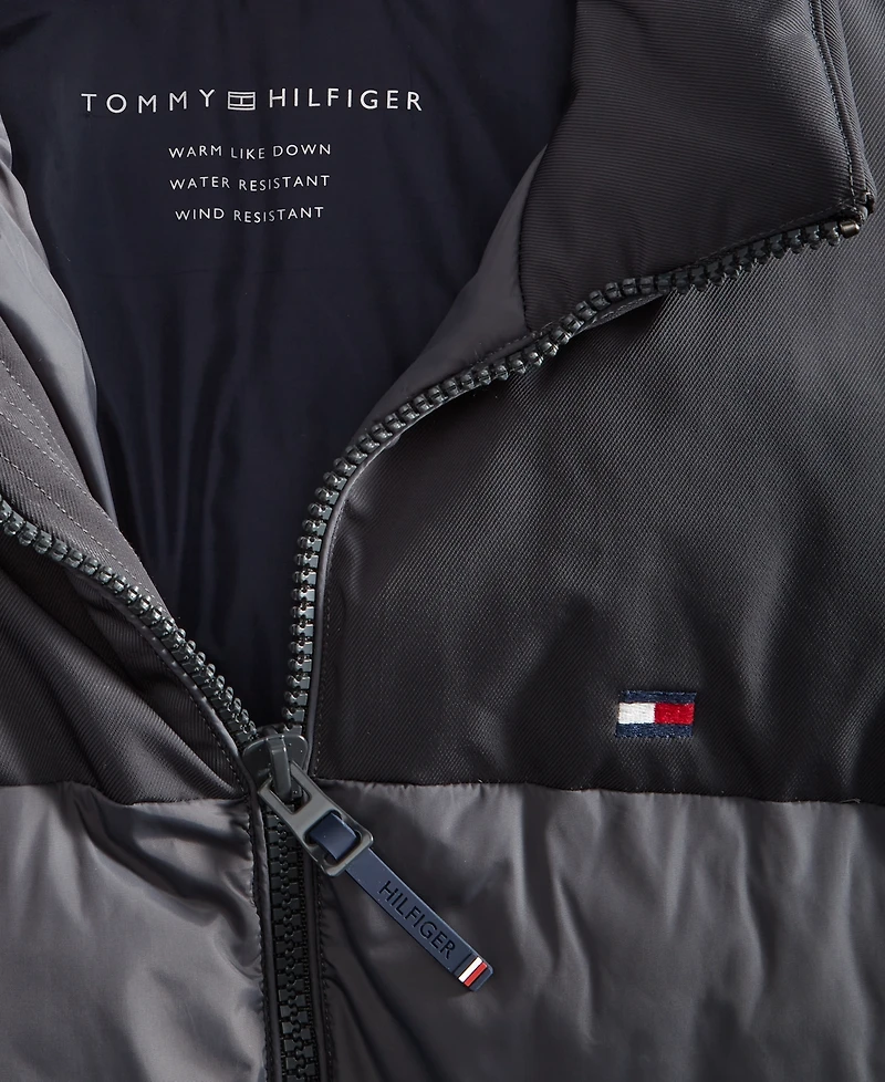 Tommy Hilfiger Men's Mixed-Media Puffer Jacket