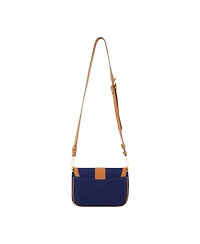 Solid Canvas Flap with Double leather stap.