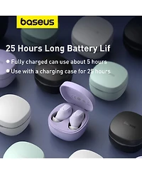 Baseus Bowie WM01 True Wireless Earbuds Bluetooth Headphones - White