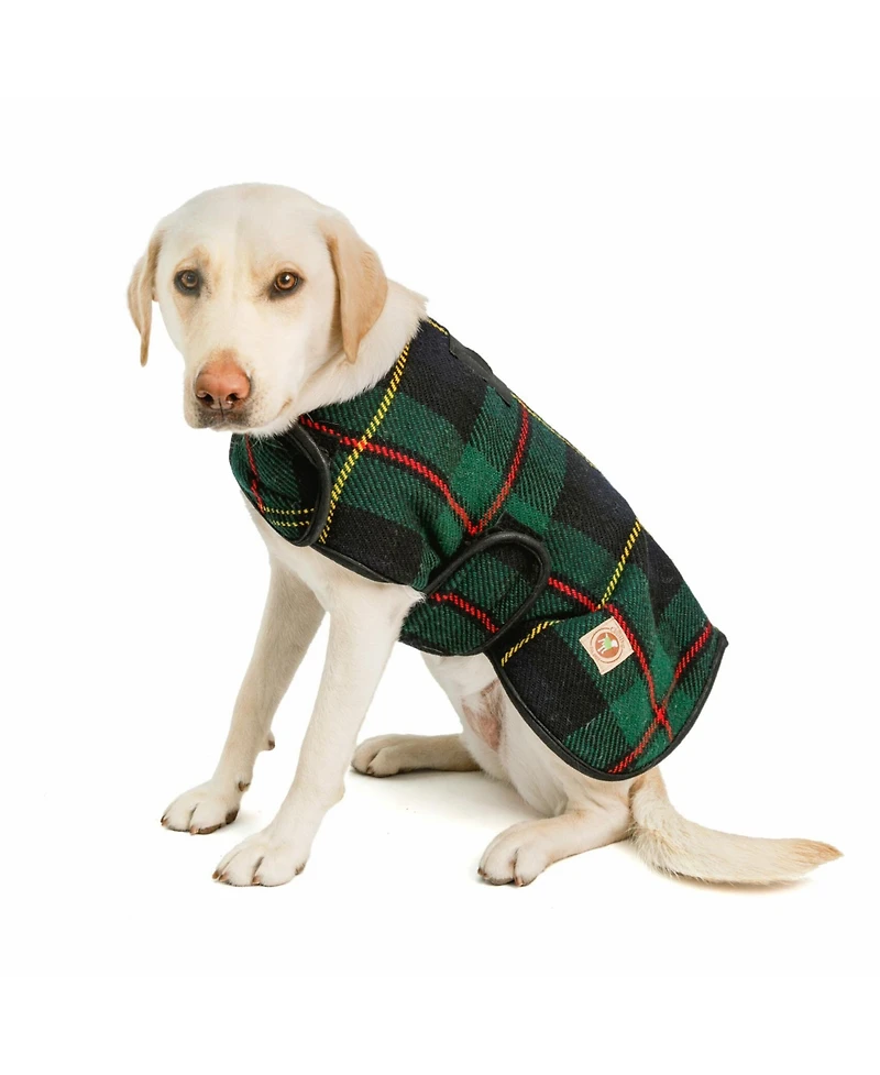 Chilly Dog M Navy Plaid Coat