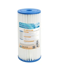 Apec Water Systems Whole House Reusable & Pleated Sediment Filter 4.5" x 10", 30 Micron