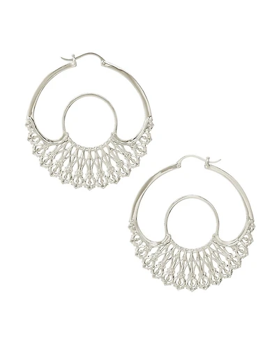 Iris Hoops Silver Large