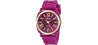 Tko Women's Purple Milano Iii Analog Display Quartz Watch with Flexible Rubber Band