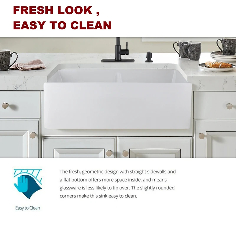 Streamdale 32 L X 20 W Double Basin Farmhouse Kitchen Sink With Basket Strainer