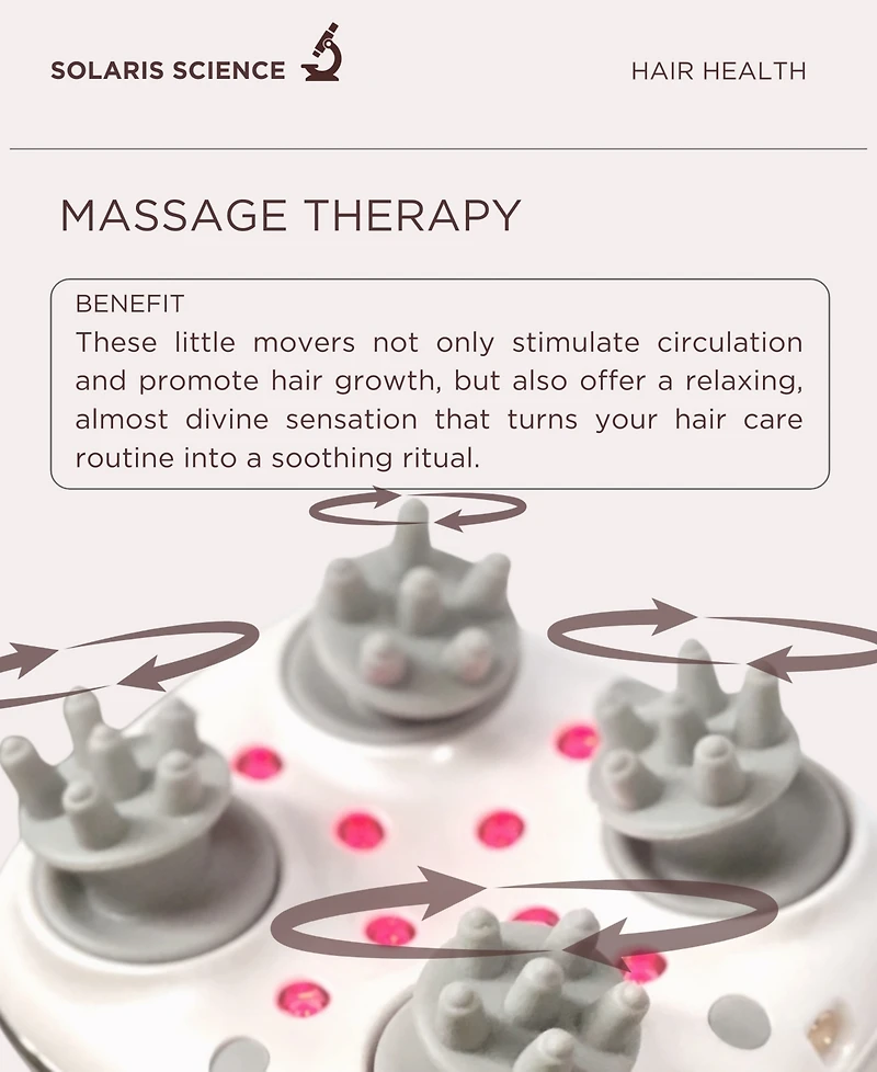 Solaris Laboratories Ny Hair Growth-Enhancing Light Therapy Scalp Massager