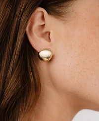 Ettika Polished Pebble Stud Earrings