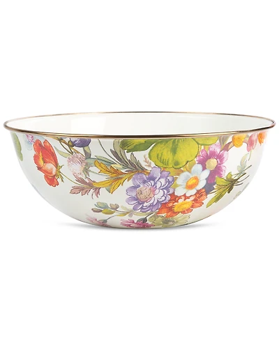 Mackenzie-Childs White Flower Market Extra-Large Everyday Bowl, 192-oz.