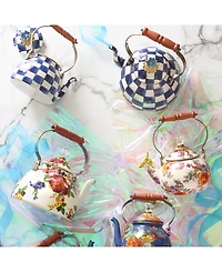 Mackenzie-Childs White Flower Market 3-Qt. Tea Kettle