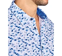 Brooklyn Brigade Men's Non-Iron Performance Stretch Moisture-Wicking Floral Button-Down Shirt