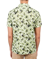 Brooklyn Brigade Men's Arlington Slim-Fit Stretch Rose-Print Button-Down Camp Shirt