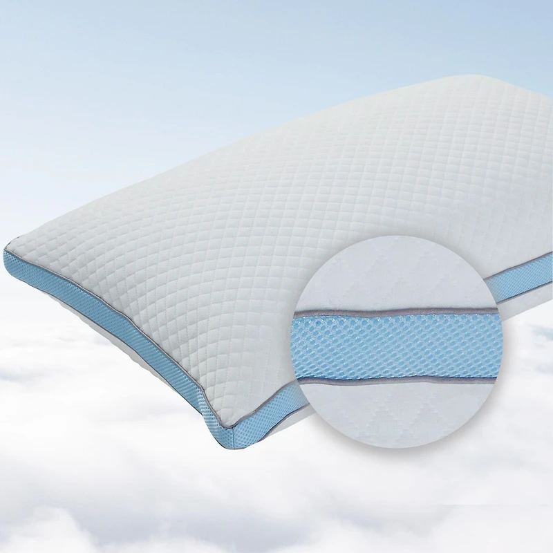 Luxury Bed Pillow for Sleeping, Adjustable Memory Foam, Medium-Firm by California Design Den King