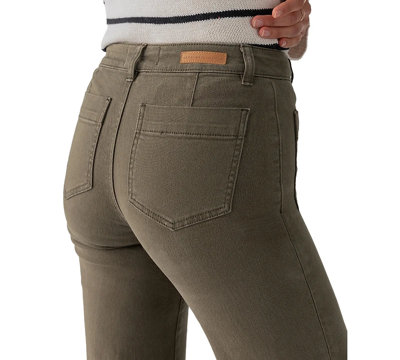 Sanctuary Women's The Marine Mid Rise Cropped Wide-Leg Jeans